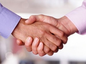closeup of handshake